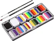 National Flag Face Paint Kit 12 Colors Water-Soluble Body Makeup Pigment Boys and Girls Face Painting Palette for Party Supplies