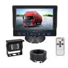 7" Monitor HD 12V 24V CCD 4PIN Reversing Camera Truck Caravan 3 AV inputs 800TVL