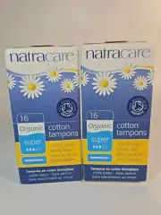Natracare ORGANIC Tampons - Perfume & Chlorine Free - SUPER - 16 Count - 2 Pack