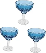 HOLIDYOYO 3pcs Ice Cup 220ml Retro Trifle Bowl Glass for Pudding Ice Cream Dessert