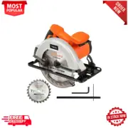 11 Amp Circular Saw 7-1/4" Blade 6000RPM Adjustable Depth Wood Cutting PowerTool