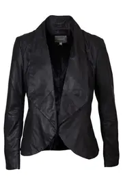 Draped Leather Jacket--YAR-13W6563
