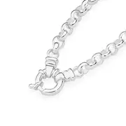 Sterling Silver 19cm Belcher Bolt Ring Bracelet