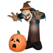 Airblown Inflatable Giant Hunched Scarecrow w/LED Halloween Yard Decor 90"
