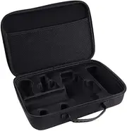 JulyCrab Portable Massage Gun Storage Bag EVA + 600D Cloth Case for 4 Massage Heads and 1 Charger, Black
