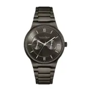 Caravelle By Bulova Grey Dial Gunmetal IP Stainless Steel Bracelet Watch 45A136