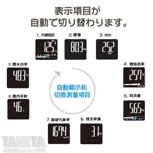 TANITA BC-565 自動顯示功能九合一體組成計(BC565體脂肪計/體脂計/體重計/體脂機)