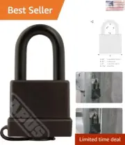 Heavy-Duty Weatherproof Solid Brass Padlock - Corrosion-Resistant - Keyed Alike
