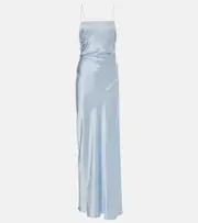 [SIR] SIR Lush gathered silk slip dress AU 12 blue