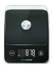[BodySense by Propert] Propert Glass Top Digital Kitchen Scale 5kg in Black
