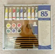 NEW Aaron Brothers Artist's Studio Mixed Media 85 Piece Art Set Clear Case