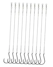 Circle Hooks Rigs Saltwater Steel Leader Wire, 25pcs Heavy Duty Circle 1/0