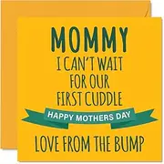 Stuff4 Fun Mothers Day Card for Mommy - First Cuddle - Happy Mother's Day Cards for Mommy from Bump, Cute Mom Gifts, 5.7 x 5.7 Inch Special Greeting Cards for Mama Mom Mum Mummy