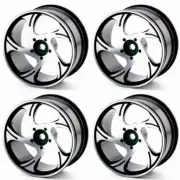 Powerhobby Aluminum 1/10 Touring Car Wheels / Rims Black (4) 12mm Hex -