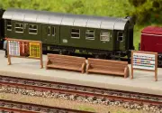Faller Platform Benches and Billboards Building Kit III N Gauge 272904