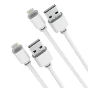 Laser 2m (2-pack) MFi Lightning Cable (White)