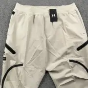 Under Armour Unstoppable Cargo Pants Mens XL White Camo Fitted Joggers $110