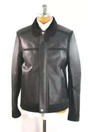 NEW 34500,00 STEFANO RICCI Outwear Top Over Coat Leather Fur Us M Eu 50 G311