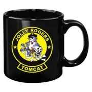 Jolly Rogers Tomcat Patch UVDTF Large 20 oz Black Mug