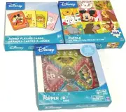 Disney 3 Pack Games Bundle with Jumbo Cards, Popper Jr. Game and Jigsaw Puzzle