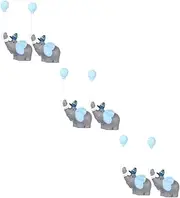 TOYANDONA 3sets Miniature Elephant Figurines Resin Animal for Party Ornaments Cute Balloon Design Cake Toppers for Home Decor and DIY Landscaping Projects 2pcs*3