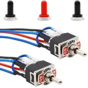 mxuteuk 2 Pcs Toggle Switch 3 Position 6 Pin Momentary Reversing Polarity DC ...