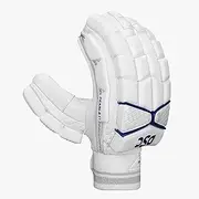DSC Pearla X1 Cricket Batting Gloves | Color: White | Size: Adult RH | Material: PU/Leather | for Men & Boys | Lightweight and Durable | Airflow Gusset for Ventilation | Better Protection