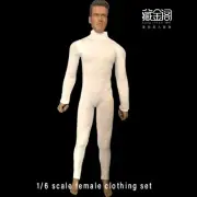 1/6 White Male Detachable Feet Jumpsuit Tights overall Fit 12''PH TBL Figure