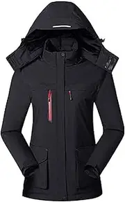 [CRMY] Heated Jacket for Women with Detachable Hood(Power Bank NOT Include)