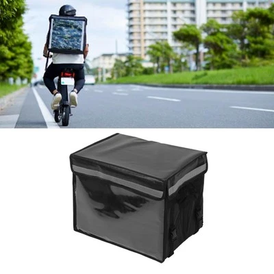 (80L)Insulated Food Delivery Bag Zippered Top Waterproof Large Capacity WP
