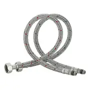 60cm Long Flexible Water Hose with Compression Thread for Faucets 2pcs