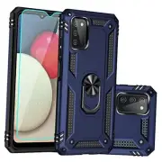 for Galaxy A03S Case, with Screen Protector,[Military Grade] 16ft. Drop Blue