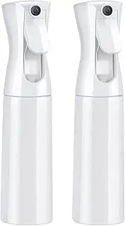2 Packs Hair Spray Bottle 6.76 ounce/200ml Empty Continuous Water Oil Sprayer Bottle Ultra Fine Mister Sprayer Propellant Free for Cooking Cleaning, Hairstyling, Skin Care & Plant Spraying, White