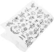 Angoily 1Sheet Water Soluble Embroidery Stabilizer Dissolvable Adhesive for DIY Hand Embroidery Patterns Design for Craft Projects and Embellishments