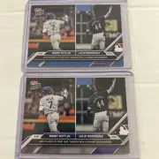 Bobby Witt Jr. Julio Rodriguez 2024 MLB TOPPS NOW #755 Blue (#22/49) & Base