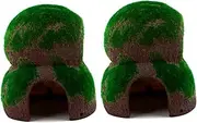 Ipetboom 2pcs Animal Decor Fish Shelters Tank Rock Cave Ornament Aquarium Decor Rock cave Reptile Cave breeding cave Fish Hideout Fish Tank Decorations Resin Habitat Fish Skin Clay Pot