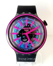 SWATCH BIG BOLD, SWISS MADE, "BLUE TASTE" WATCH, SO27B111, NEW IN BOX