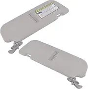 Gray Front Left and Right Side Sun Visor with Mirror, Compatible with Veloster 2012-2015