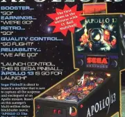 Apollo 13 Pinball FLYER Original 1995 NOS Game Art Tom Hanks Kevin Bacon Vintage