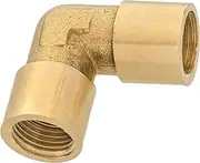 HALLMERS Brass 1/8" BSP Female to Female Thread 90 Degree Elbow Fitting Connector, Diameter Nominal DN6, Internal Threaded Pipe Tubing Adapter Coupler, Used to Connect Lines for Water, Fuel and Oil