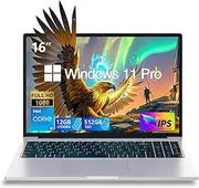Z ZOLWAYTAC Gaming Laptop, Thin and Light Metal Laptop: 16 inch FHD Display, 12GB RAM, 512GB SSD, Wi-Fi 5, Extended Ports (USB-C, HDMI, SD Card) - Windows 11 Home