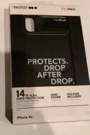New Tech21 EVOMAX Series Case +Holster for iPhone XR (6.1") - Black -100%Genuine