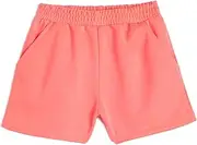 [Koton] Girls Mini Shorts Drawstring Elastic Waistband Pockets, Pink (286), 11-12 Years