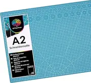 Cutting Mat - 60x45 cm (A2) Blue - Two-Sided Grid and Markings for professioanl cuts - PVC 5-Layer Recyclable - self-Healing Surface - Premium Quality