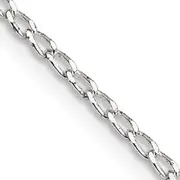 16 Inch Sterling Silver 1.5mm Open Elongated Link Chain