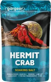 Hermit Crab Soaking Salt, Ocean-Like Environment, Includes Calcium and Trace