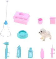 Operitacx 1 Set Simulation Vet Doctor Tools Kit Props Realistic Veterinary Tool Models for Pretend Play Safe Durable Materials Educational Pet Care Accessories for Miniature Role Play