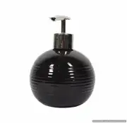 Ceramic Premium Ball Shape Liquid Soap Lotion Dispenser Black 350 ml