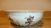 Superb Richard GINORI Italy Floral Purple Iris Centerpiece Bowl B-93