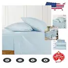Luxury 700 Thread Count King Size Egyptian Cotton Sheets - 4Pc Set - Light Blue